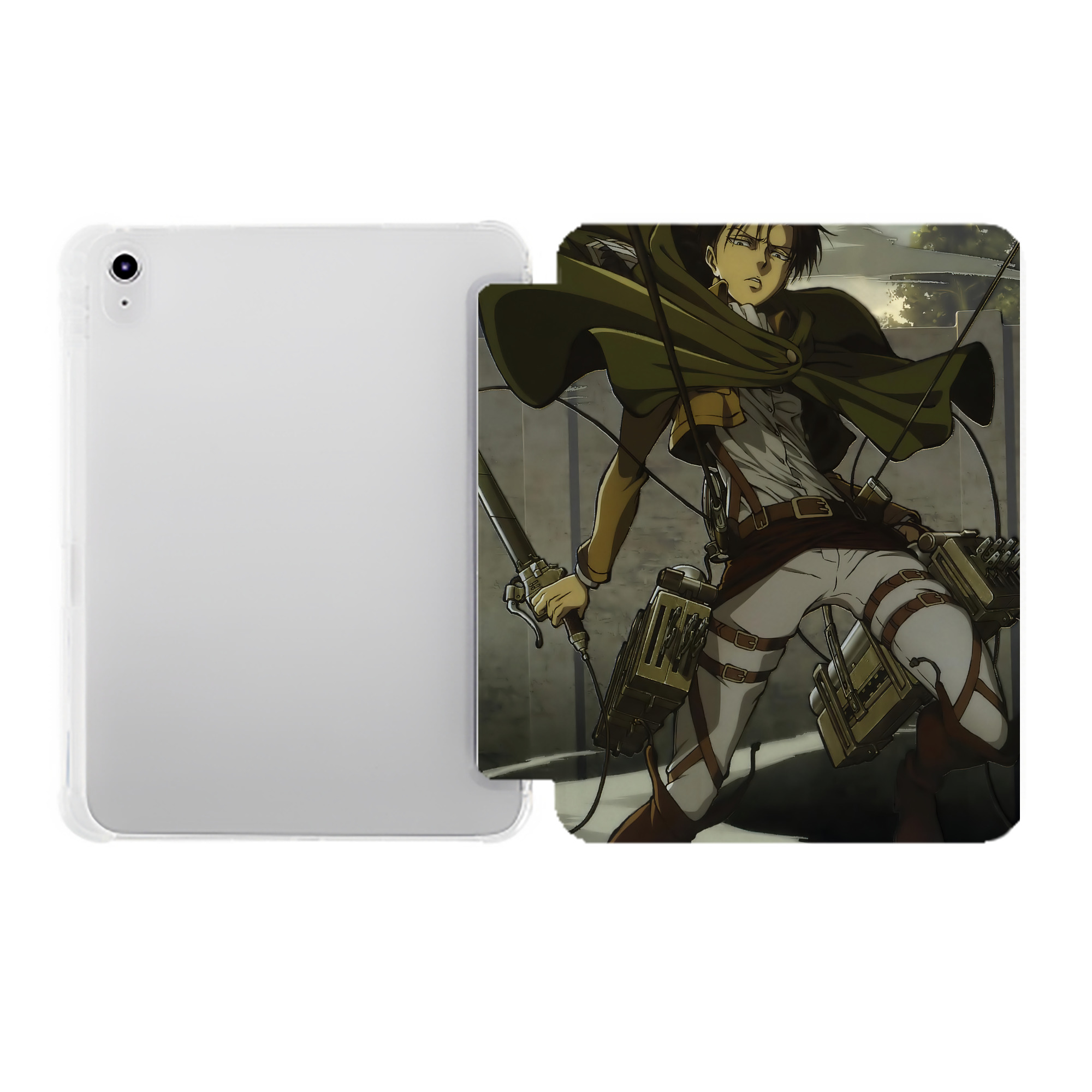 （画像用） 進撃の巨人 Attack on Titan IPad ケース ペン収納付き 三つ折りスタンド PUレザー×シリコン 対応機種9.5/10.5/10.9インチ